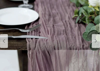 Amethyst table runners